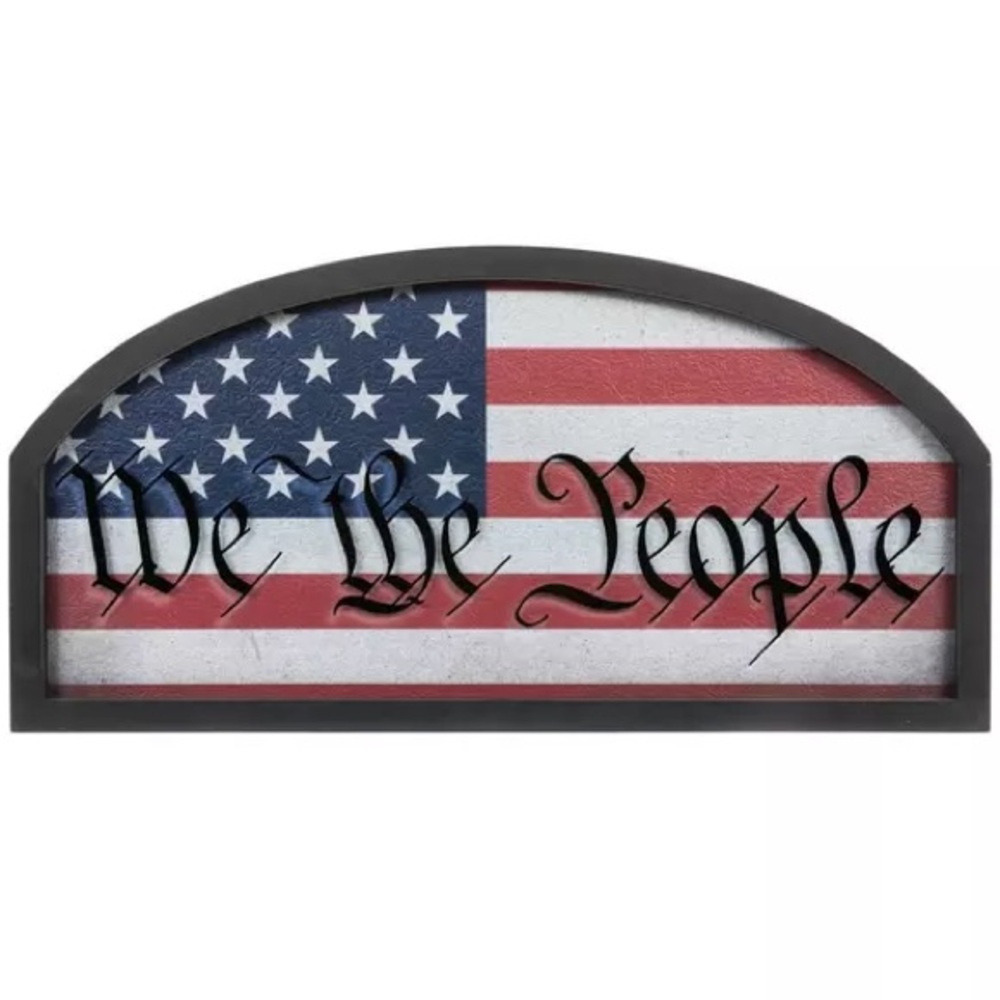 We The People Arch Framed Wood Wall Decor